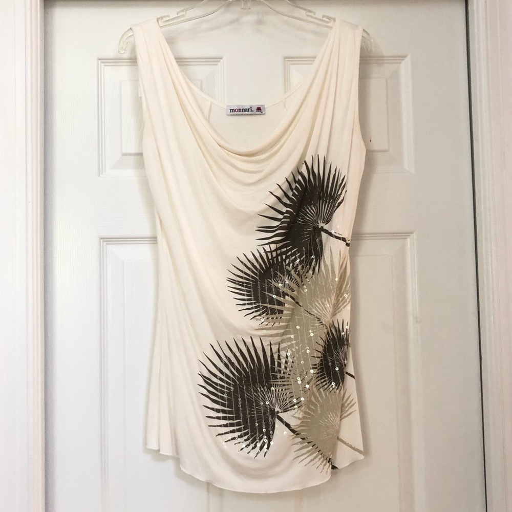Monnari Designer Sequin sleeveless Tunic Top